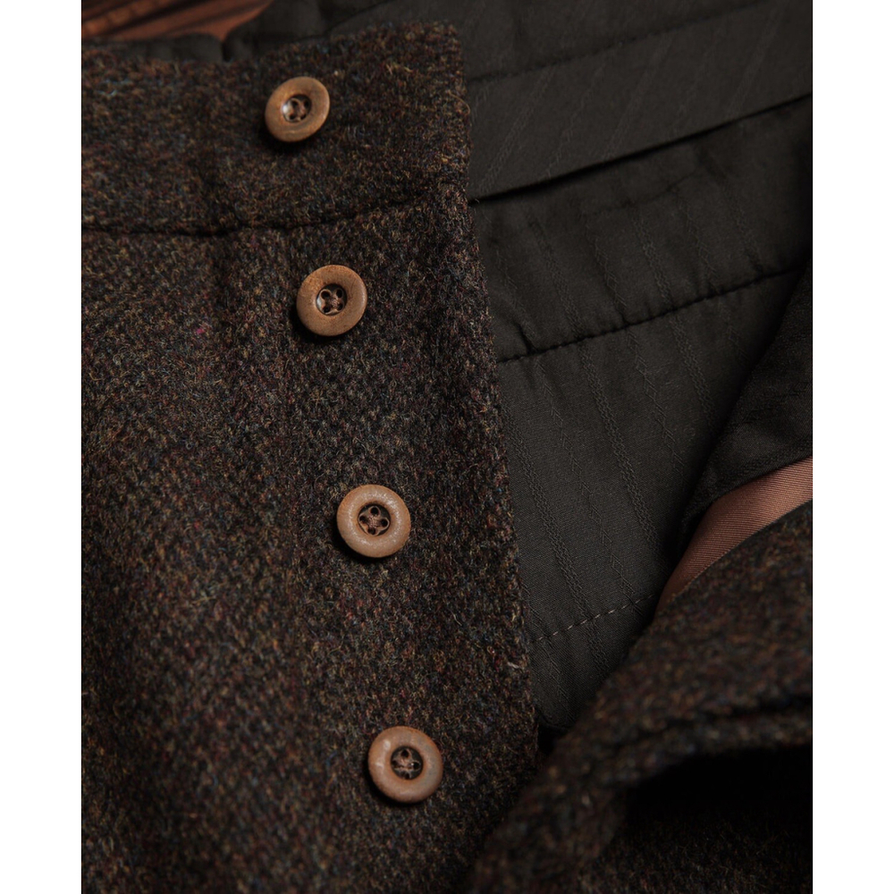 1920s Chocolate Brown Tweed Trousers Annual Ring XL - Picture 6 of 16